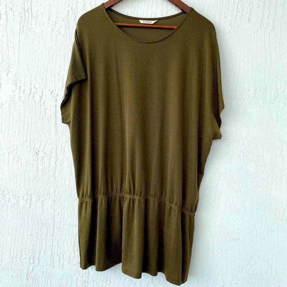 Top‎ tunic elastic waist bat sleeves 14 Camaieu